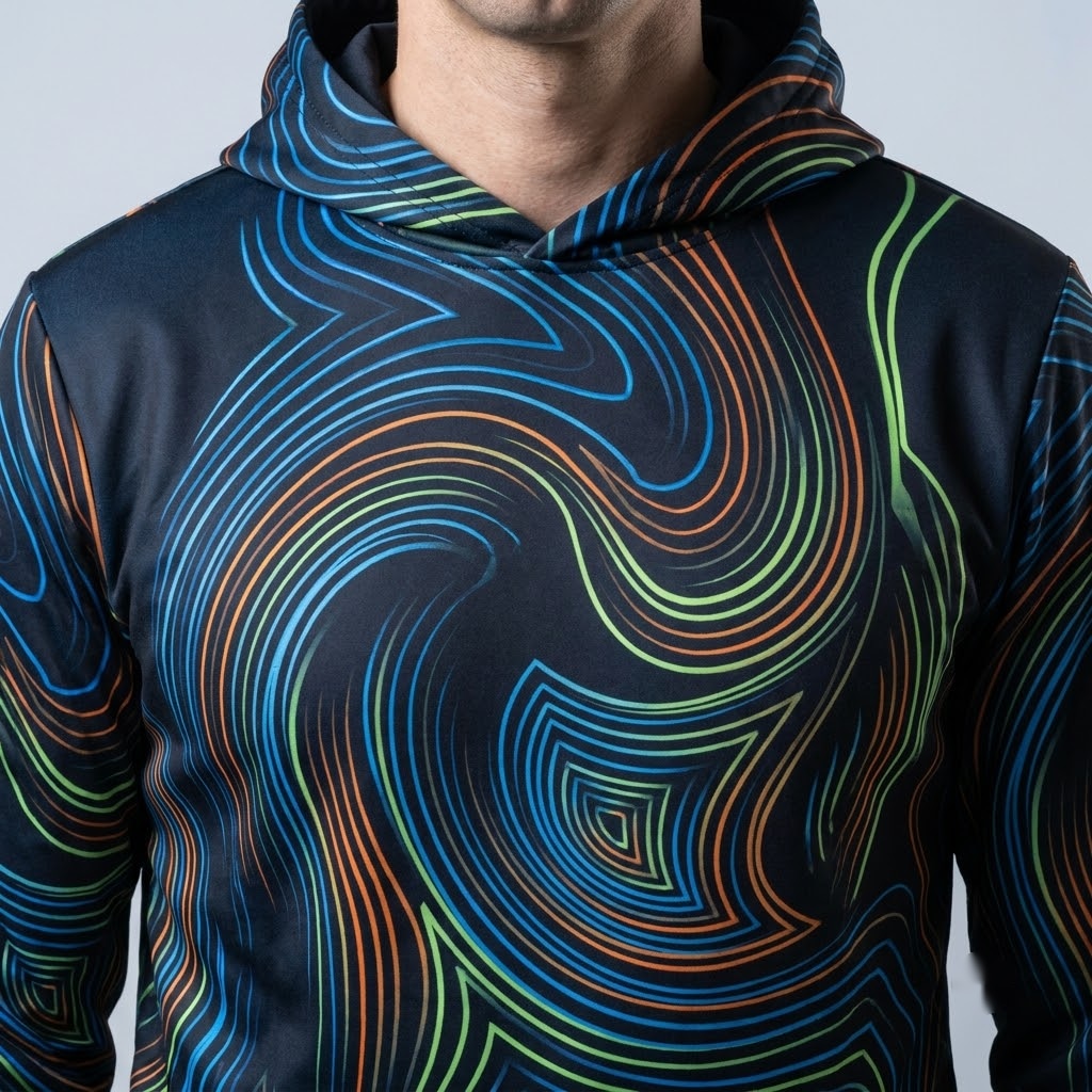 Dynamic Energy Motion Abstract Hoodie