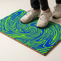 Energetic Motion Pulse Doormat with Vibrant Abstract Design