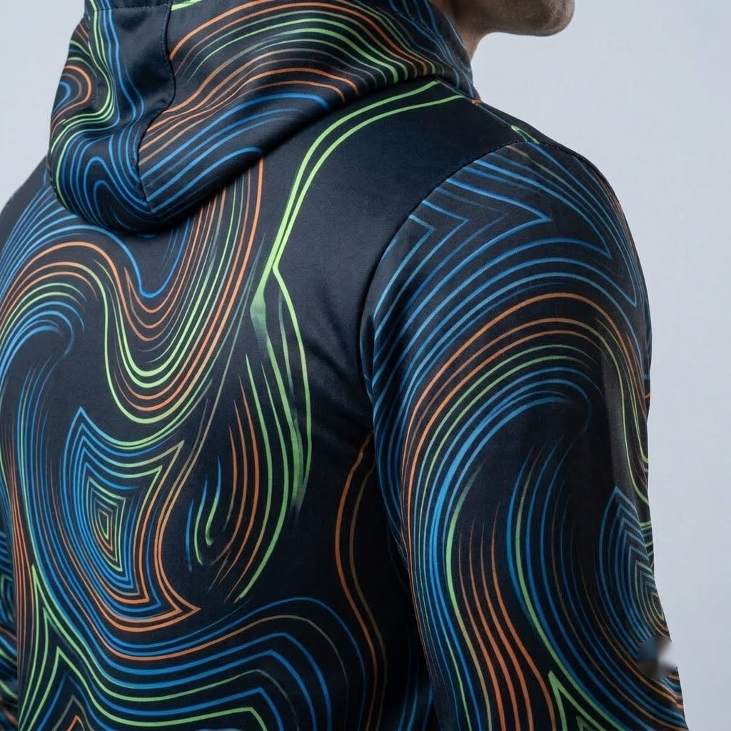 Dynamic Energy Motion Abstract Hoodie