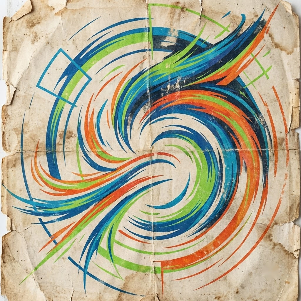 Energetic Motion Voltage Abstract Art Poster